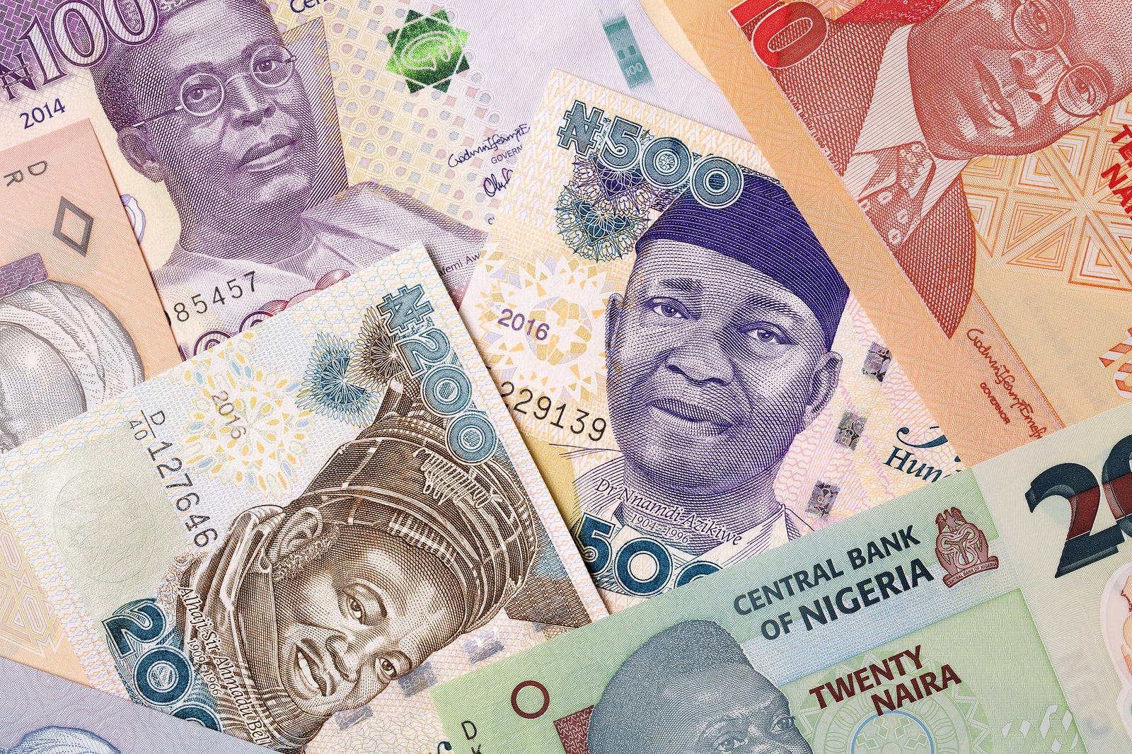 Nigerian naira banknotes featuring independence-era leaders